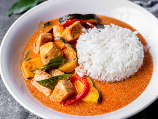 Chicken Red Thai Curry with Rice Bowl-Prepared Appetizers & Side Dishes-The Oriental Saga-The Flavour Saga