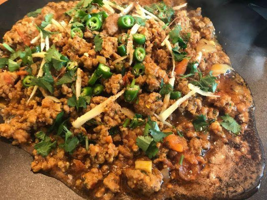 Tawa Mutton Keema(300 gms) + 2 Mini Saffron Garlic Naans