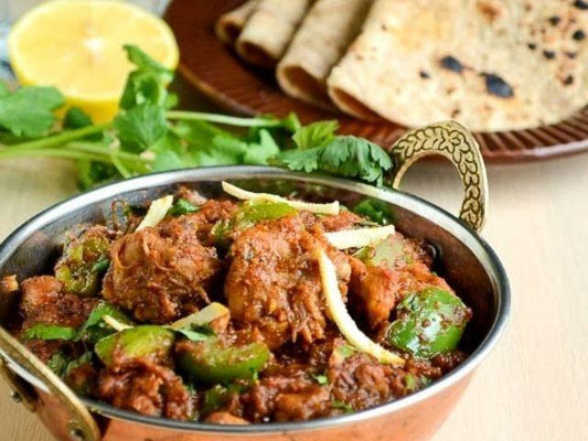 Chicken Kadhai Kick (Kadhai Chicken with choice of 2 Naans)-Prepared Meals & Entrées-Fusion Flavour Foods-The Flavour Saga