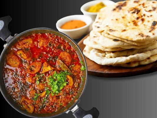 Chaap Chortle Naan Fling (Kadhai Chaap with choice of 2 Naans)-Prepared Meals & Entrées-Fusion Flavour Foods-The Flavour Saga